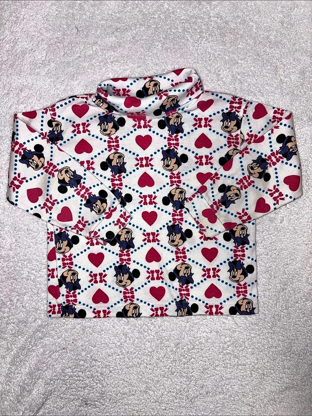 Mickey for kids stuff vintage all over print Minnie turtleneck 4t